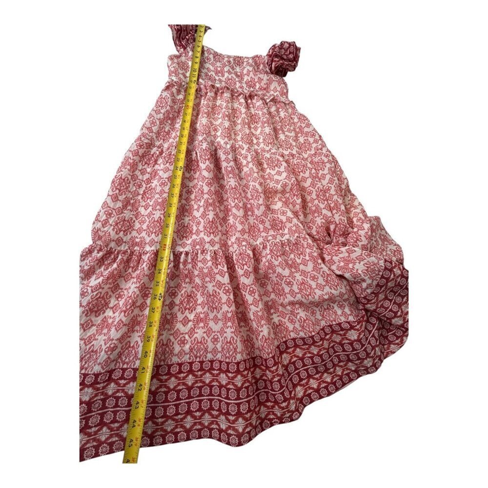By The River Ruffled Milkmade‎ Midi Dress  | Sz L | Red & White | Cottagecore - Picture 10 of 10